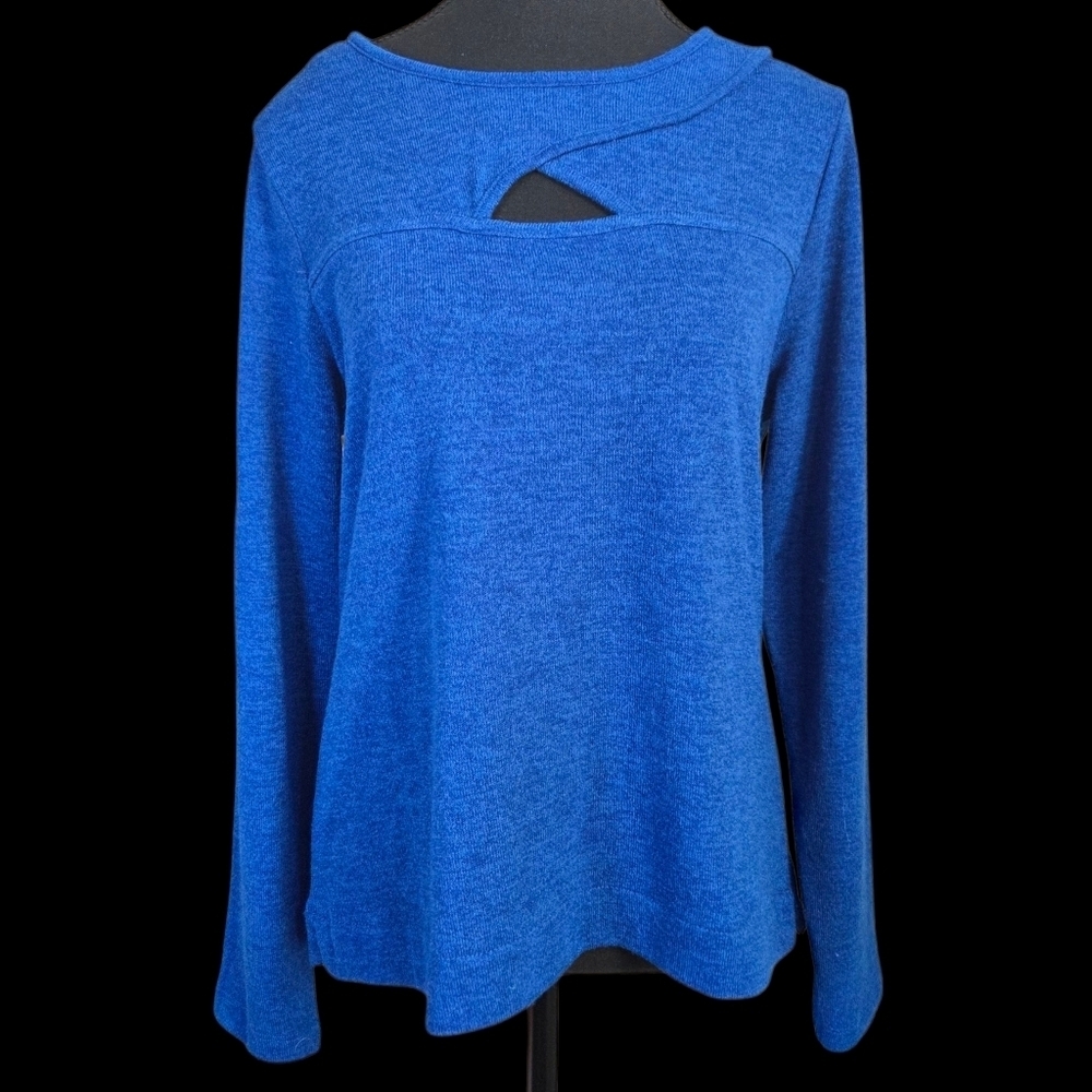 Maloka Vibrant Blue Women's Sweater with Cut-Out Detail Size 2